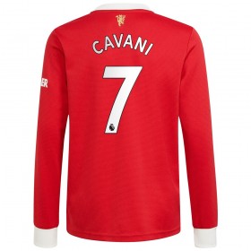 Manchester United Edinson Cavani 7 Hjemmebanetrøje 2021-22 L/S